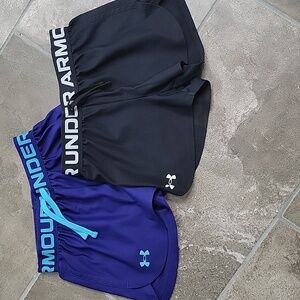 Under Armour Black and Blue Shorts Set